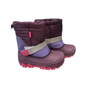 Girls Purple Pink Zella Snow Boots Water Resistant Size 1